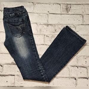 Y2K Tokyo Low Rise Bootcut Jeans Dark Wash 2000s Denim